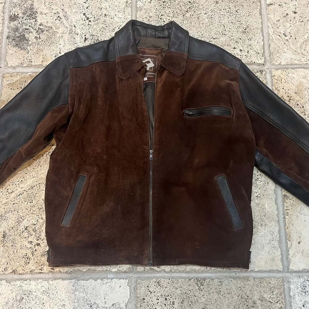Vintage Paco Rabanne Brown Leather Jacket